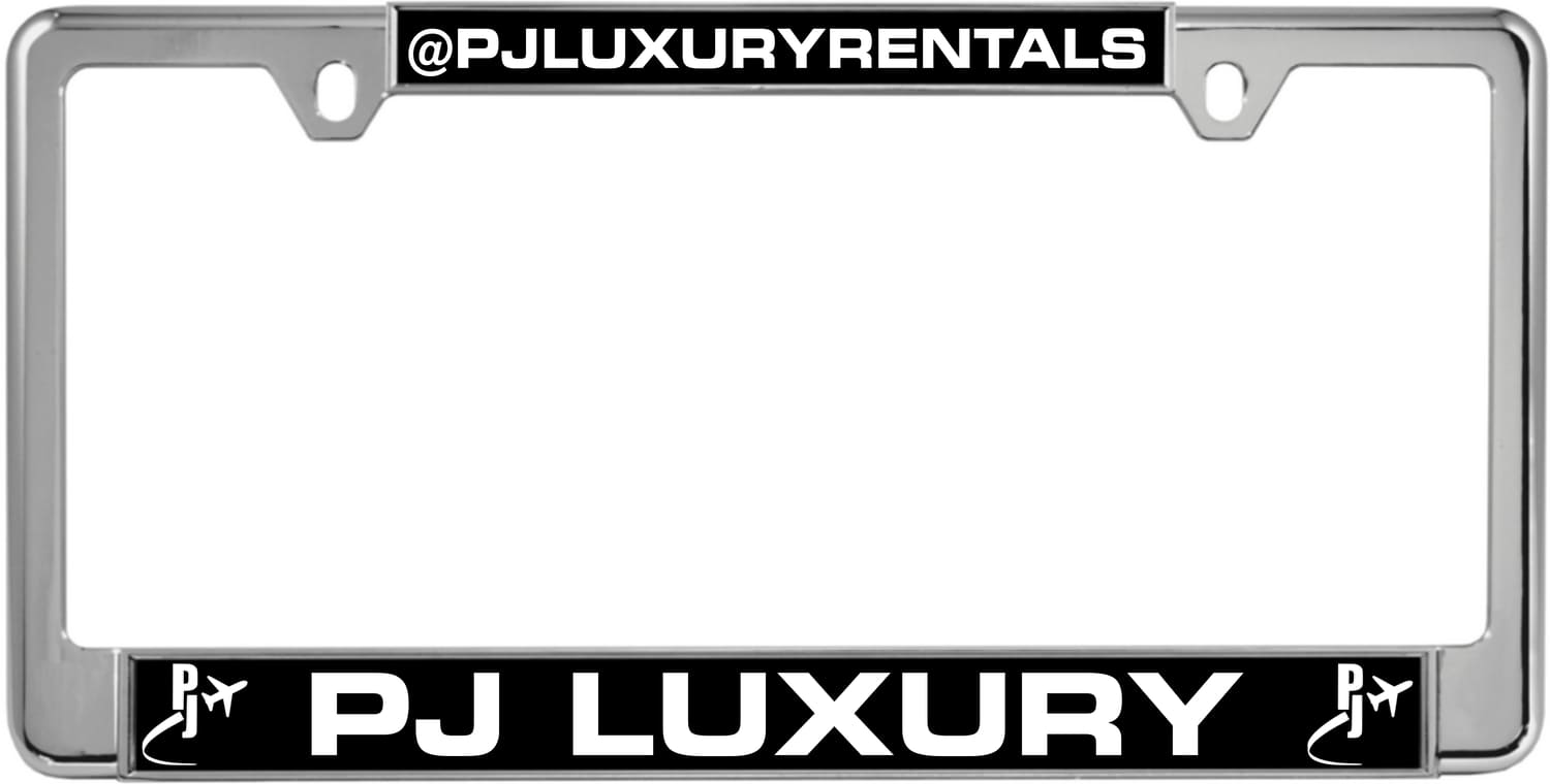 PJ LUXURY - Custom metal license plate frame